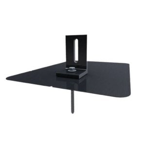 IronRidge QuickMount QM-LMST-01-B1 Black 9 X 12” Flashing with L-Foot, Structural Screw