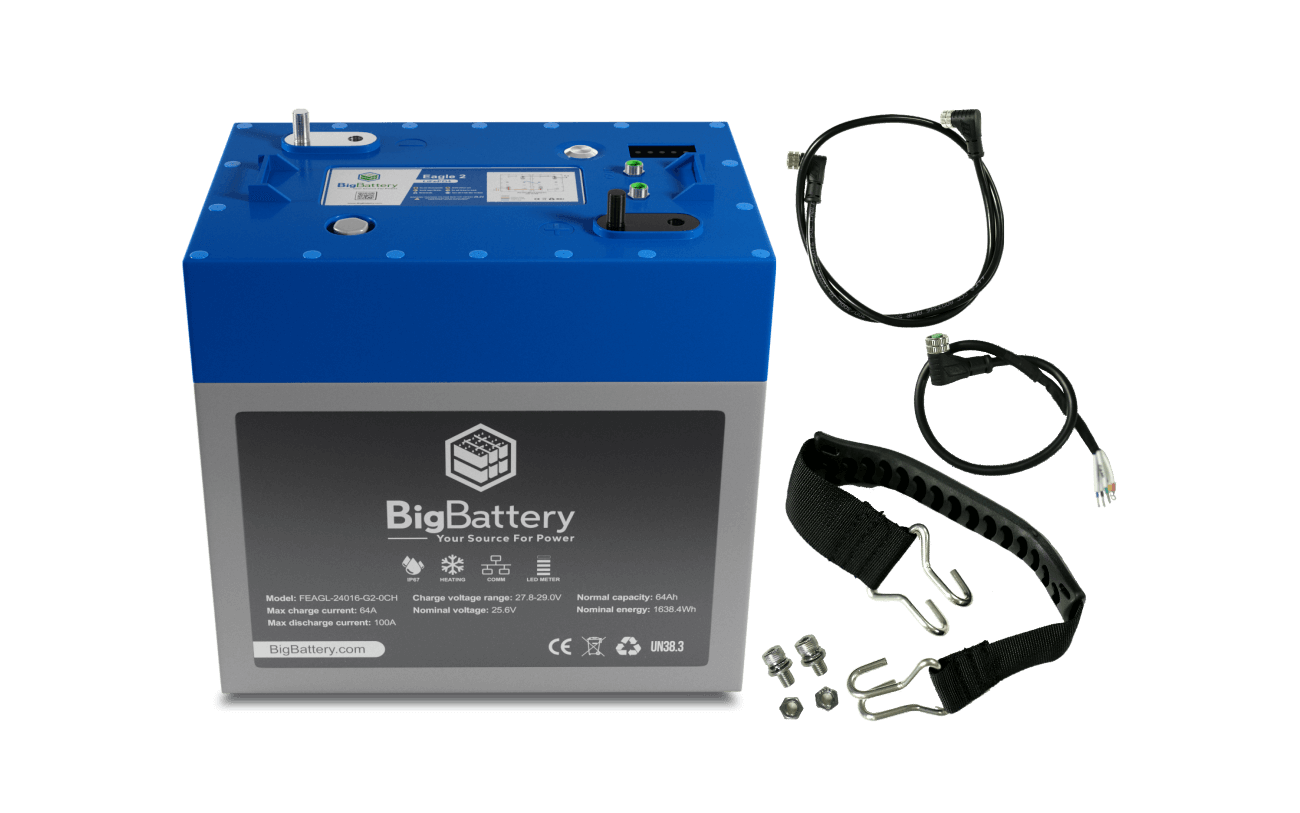 BigBattery EAGLE 2 FEAGL-24016-G2-0CH 2.6kWh 64Ah 24V Lithium Iron Phosphate Battery