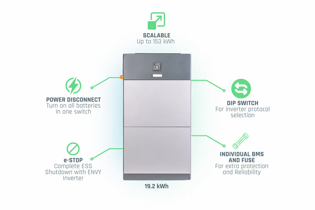 Fortress Power eForce 19.2 19.2kW Energy Storage System (19.2kWh Capacity)