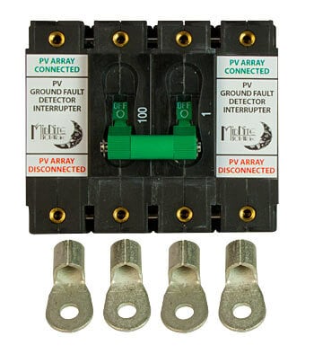 MidNite Solar MNDC-GFP100RT-2P 100A Ground Fault Circuit Breaker