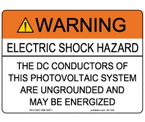 Hellermann 596-00234 Solar Installation Warning Label