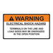 Hellermann 596-00878 Electric Shock Hazard Warning Label