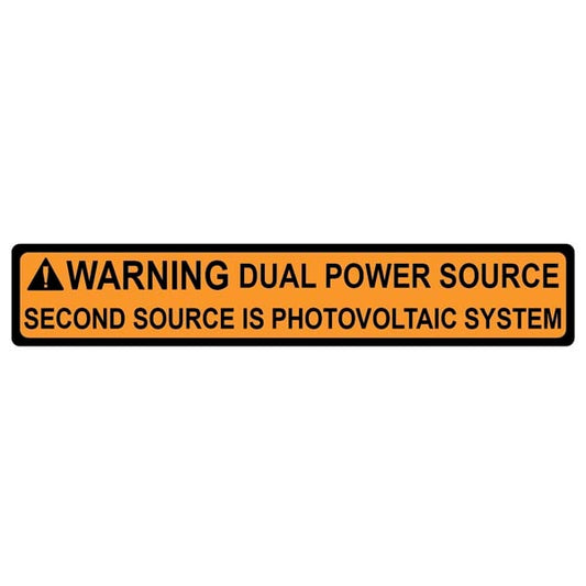 Hellermann 596-00495 Dual Power Source Warning Label