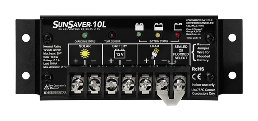 Morningstar SunSaver SS-10L-12V 10A 12Vdc PWM Charge Controller