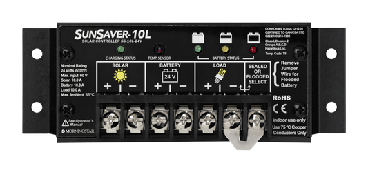 Morningstar SunSaver SS-10L-24V 10A 24Vdc PWM Charge Controller