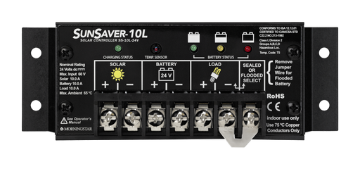 Morningstar SunSaver SS-10L-24V 10A 24Vdc PWM Charge Controller