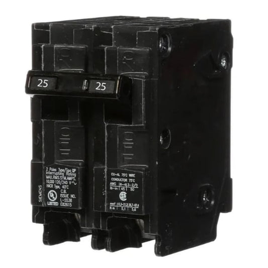 Siemens Q225 2-Pole 25A Circuit Breaker