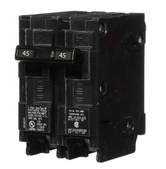 Siemens Q245 2-Pole 45A Circuit Breaker