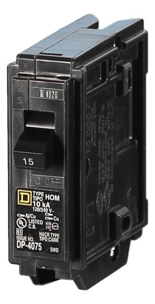 Square D HOM115 1-Pole 15A Circuit Breaker