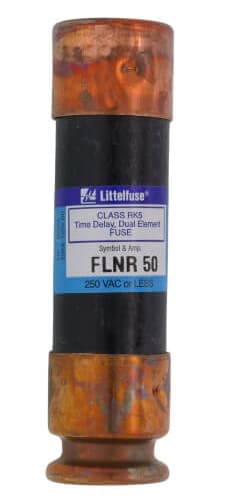 Littelfuse FLNR050 50A 125Vdc Dual-Element Time Delay Fuse