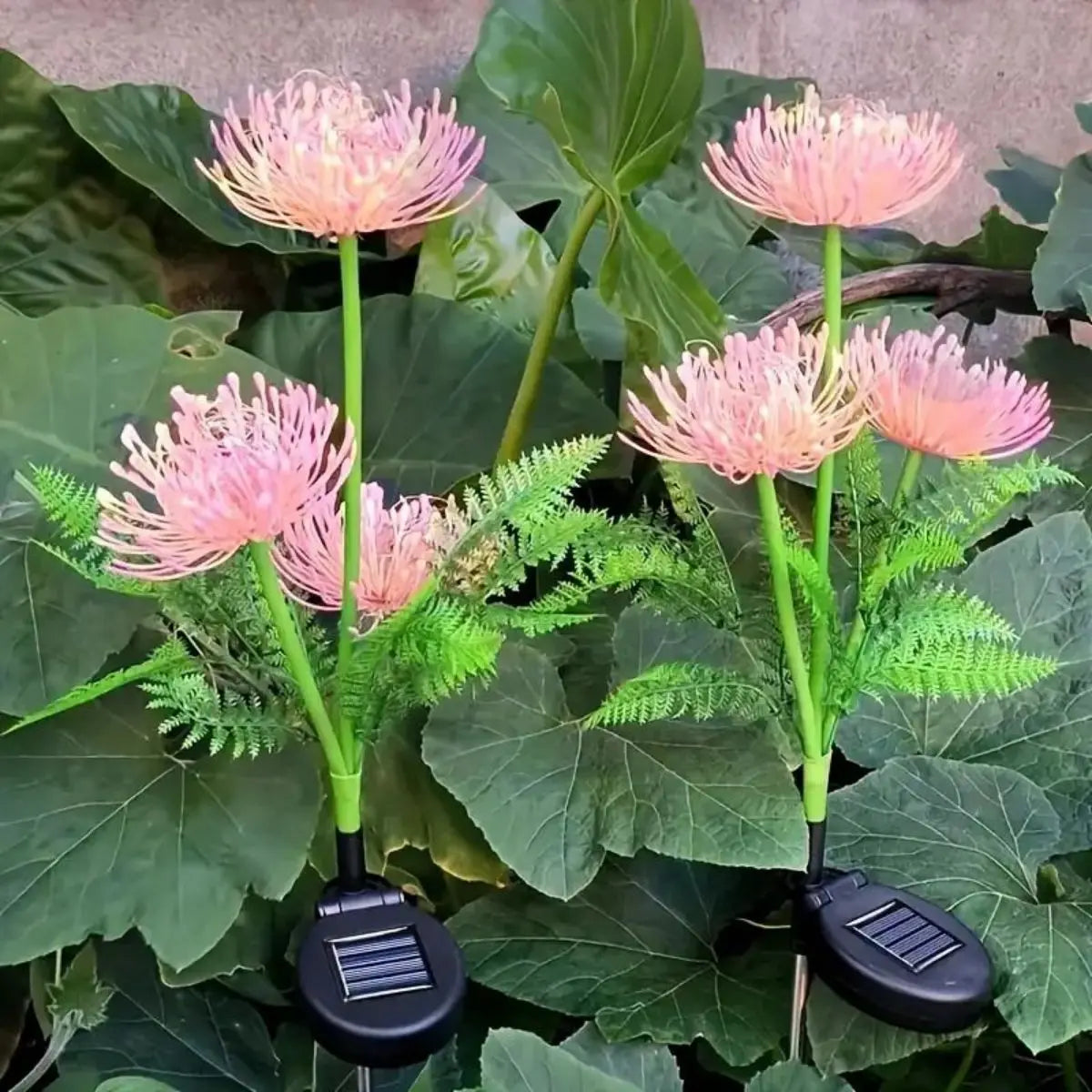 Solar Garden Lights Solar Flowers Lights with Glowing Flowers & Stems Solar Outdoor LED Light for Garden Pathway Deck Yard Decor