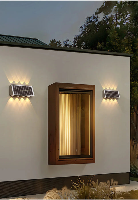 Solar LED Wall Lights Outdoor Solar Lamp  Solar Powered Sunlight Street Light Garden Courtyard Waterproof Wall Light