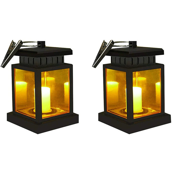 Solar Lantern Hanging Garden Light With LED String Lights Outdoor Candle Lantern Light Waterproof For Christmas Party Decoration