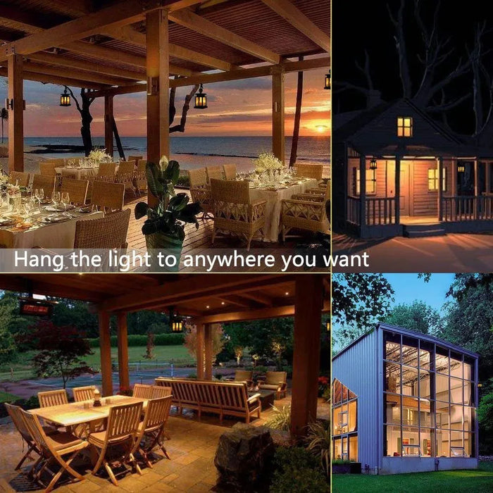 Solar Lantern Hanging Garden Light With LED String Lights Outdoor Candle Lantern Light Waterproof For Christmas Party Decoration