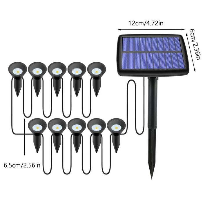 Led Solar Pathway Lights Outdoor Waterproof Lawn Lamps Spotlights Landscape Lighting Garden Decoration Patio Yard Solar Lamp