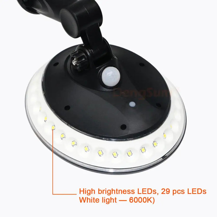 360 degree lighting PIR motion sensor round solar wall light Circular garden solar energy lamp 29LED bright outdoor street lamp