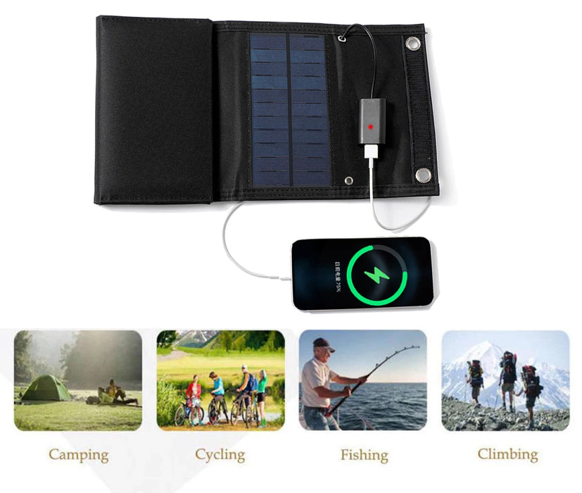 Solar Panel Foldable Portable Waterproof 5V USB Energy Solar Cell Charger for iPhone Mobile phone Camping