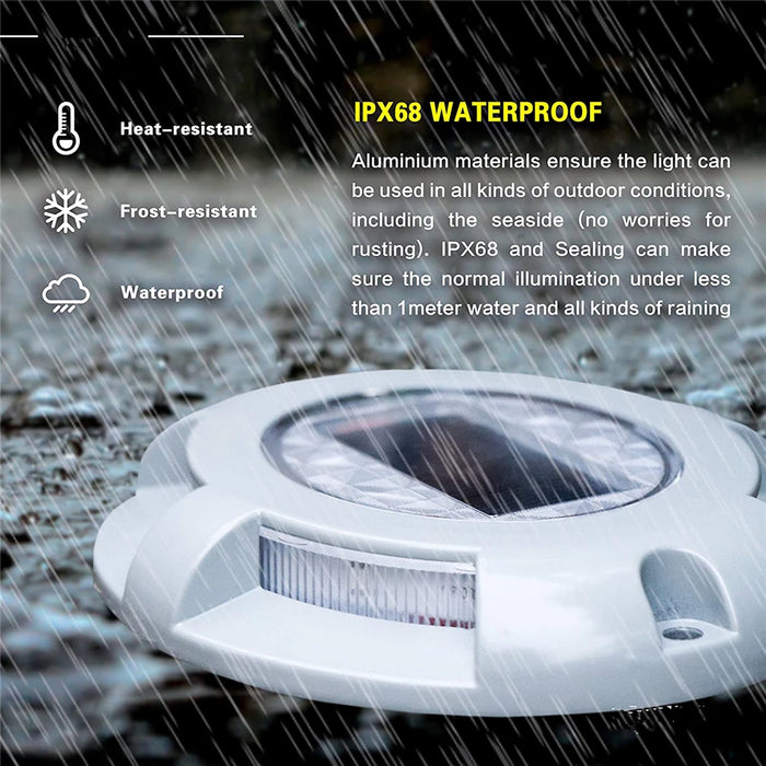 Outdoor Led Solar Light Garden Stair Deck Lights Waterproof Ground Lamp Driveway Pathway Yard Dock Road Markers Solar Stud