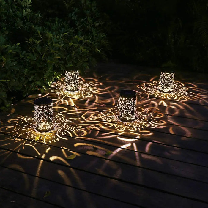 Solar LED Light Outdoor Hanging Lantern Garden with Handle Retro Metal Waterproof Patio Yard Pathway Decorative for Christmas