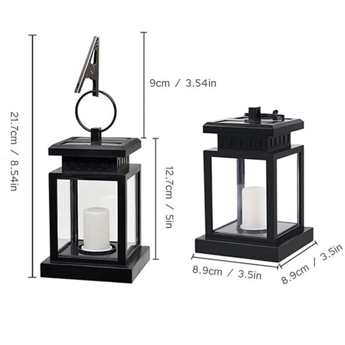 Solar Lantern Hanging Garden Light With LED String Lights Outdoor Candle Lantern Light Waterproof For Christmas Party Decoration