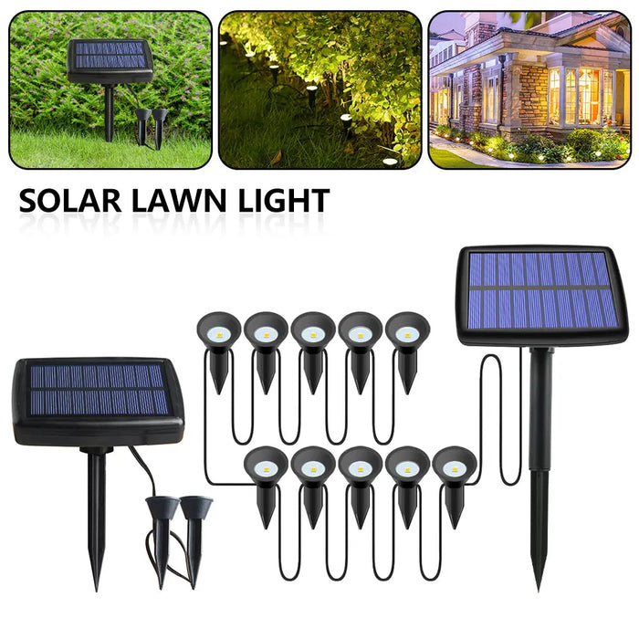 Led Solar Pathway Lights Outdoor Waterproof Lawn Lamps Spotlights Landscape Lighting Garden Decoration Patio Yard Solar Lamp