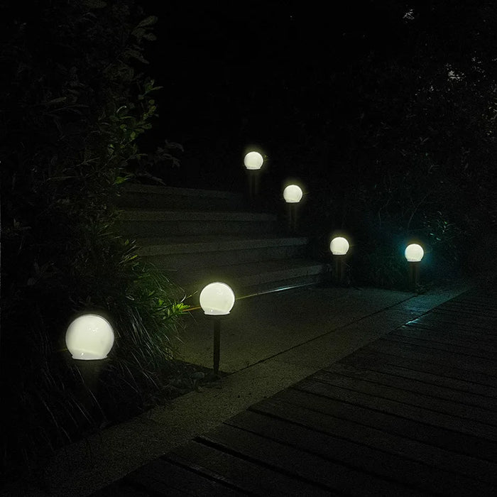 Solar LED Garden Round Ball Bulb Light Outdoor Waterproof Landscape Villa Lawn Light Ground Plug Light Garden Decorative Lantern