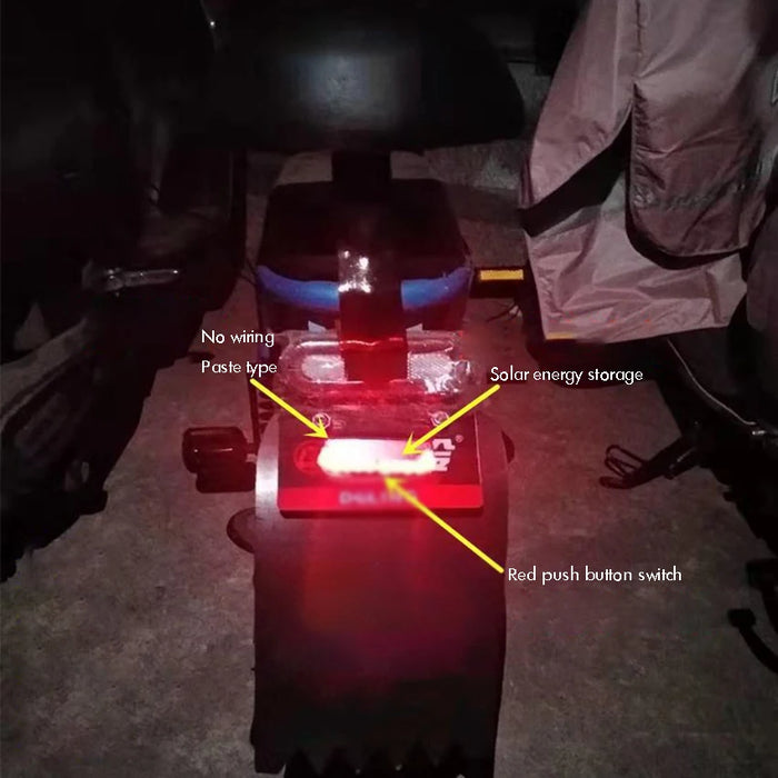Solar LED Car Burglar Alarm Emergency Safety Warning Light Vibration Light Sensor Motorcycle Anti-collision Flashing Light