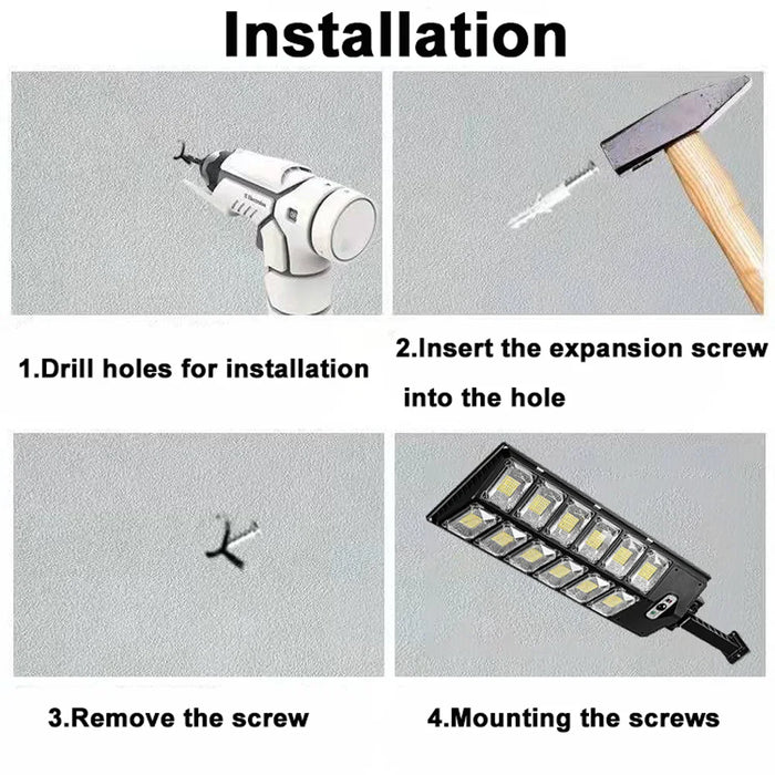 10000 Watts Solar Street Lights Outdoor 30000mAH 1000000 Lumens Motion Sensor Solar Lamp Waterproof Security Lighting for Garden