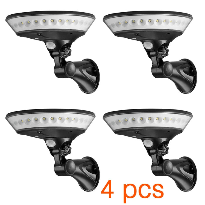 360 degree lighting PIR motion sensor round solar wall light Circular garden solar energy lamp 29LED bright outdoor street lamp