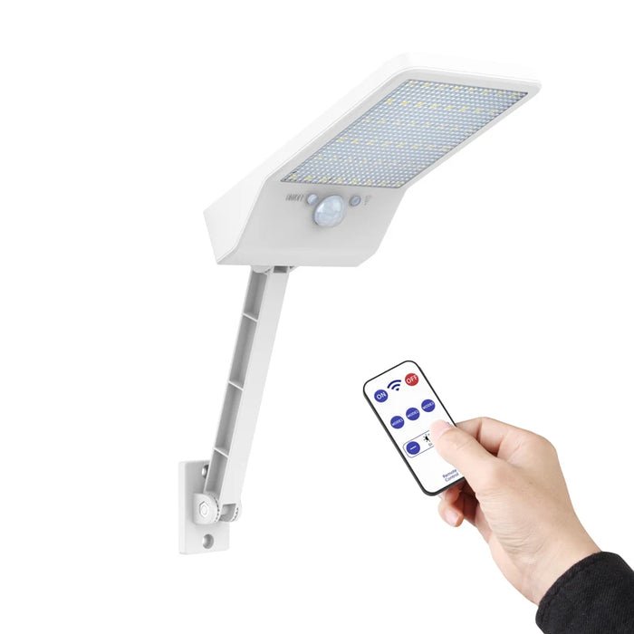 QLTEG 48 LED 800 LM Outdoor Solar Power Street Wall Lamp PIR Motion Sensor Garden Security Waterproof remote control solar light