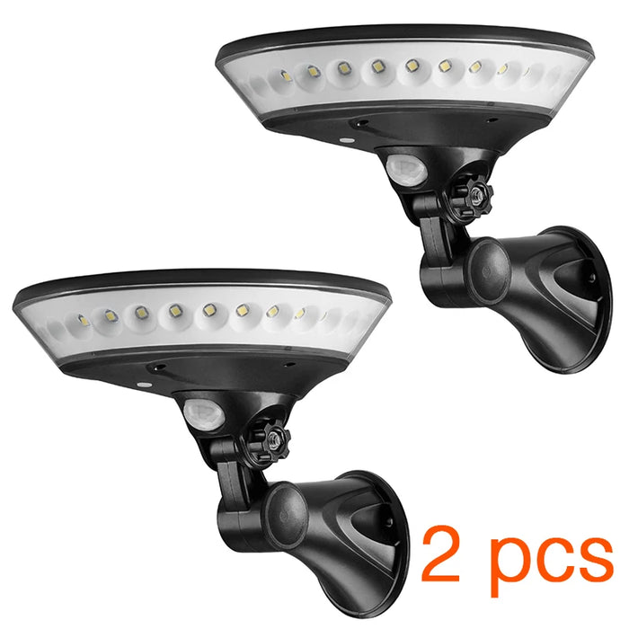 360 degree lighting PIR motion sensor round solar wall light Circular garden solar energy lamp 29LED bright outdoor street lamp