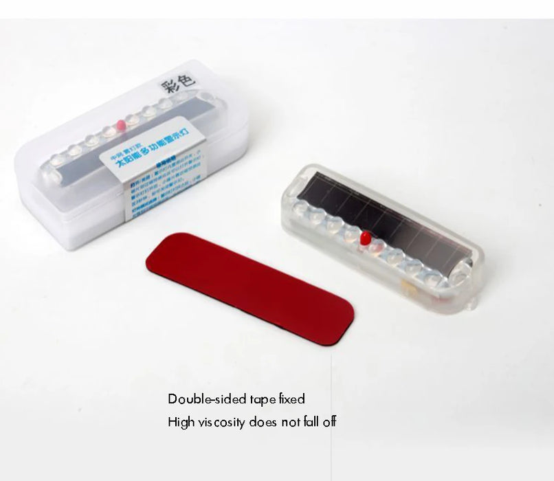 Solar LED Car Burglar Alarm Emergency Safety Warning Light Vibration Light Sensor Motorcycle Anti-collision Flashing Light