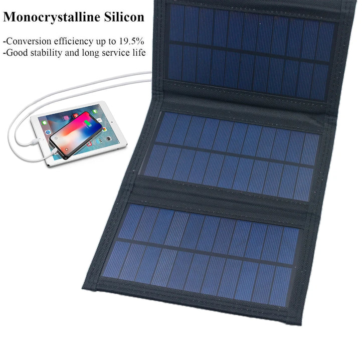 Solar Panel Foldable Portable Waterproof 5V USB Energy Solar Cell Charger for iPhone Mobile phone Camping