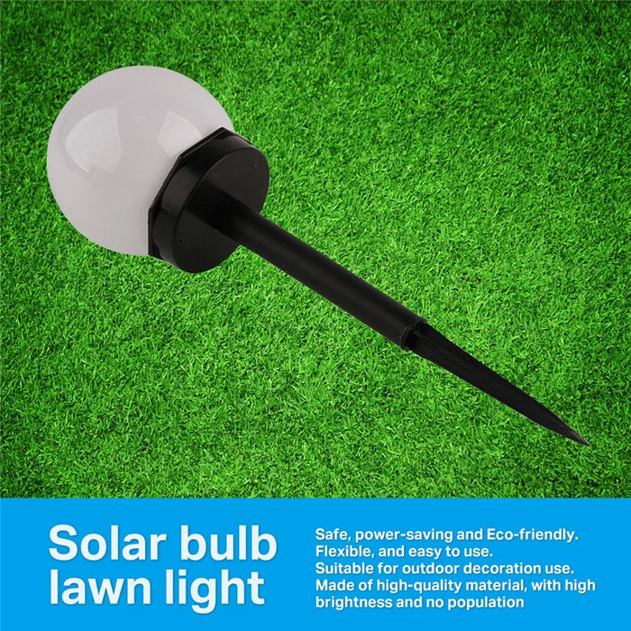 Solar LED Garden Round Ball Bulb Light Outdoor Waterproof Landscape Villa Lawn Light Ground Plug Light Garden Decorative Lantern
