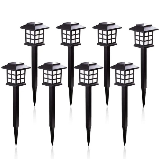 2/6/8pcs Led Solar Pathway Lights Waterproof Outdoor Solar Lamp for Garden/Landscape/Yard/Patio/Driveway/Walkway Lighting