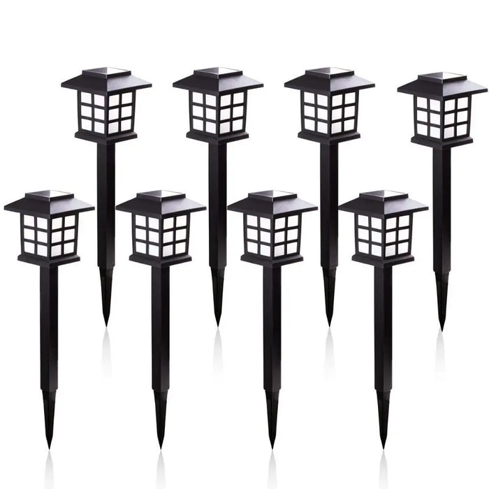 2/6/8pcs Led Solar Pathway Lights Waterproof Outdoor Solar Lamp for Garden/Landscape/Yard/Patio/Driveway/Walkway Lighting