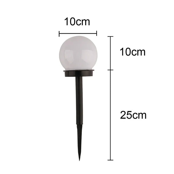 Solar LED Garden Round Ball Bulb Light Outdoor Waterproof Landscape Villa Lawn Light Ground Plug Light Garden Decorative Lantern