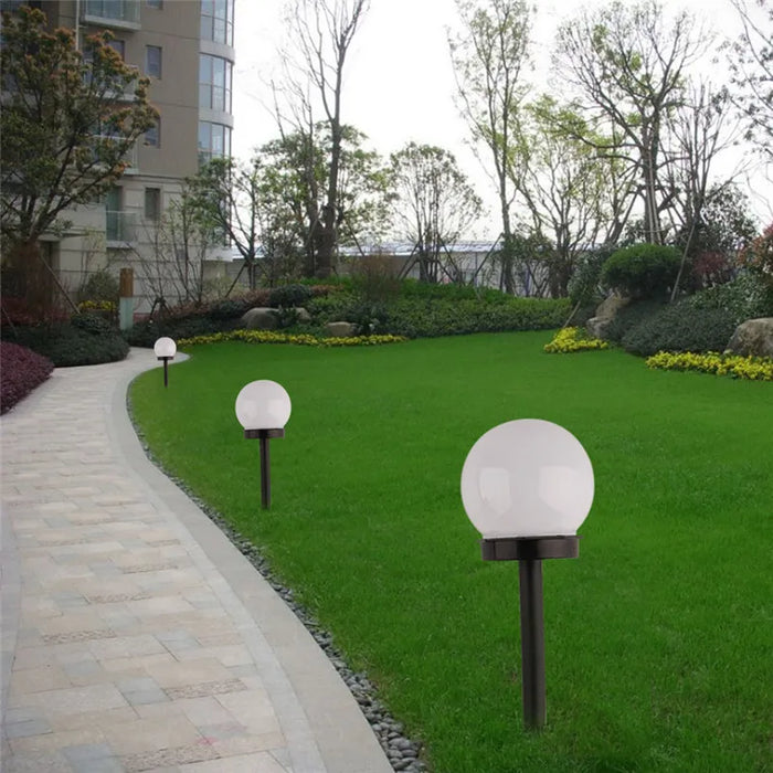 Solar LED Garden Round Ball Bulb Light Outdoor Waterproof Landscape Villa Lawn Light Ground Plug Light Garden Decorative Lantern