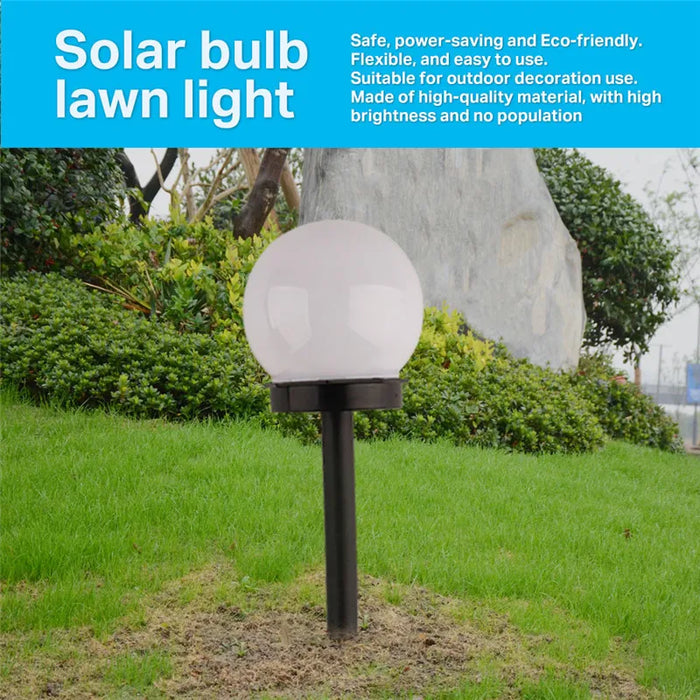 Solar LED Garden Round Ball Bulb Light Outdoor Waterproof Landscape Villa Lawn Light Ground Plug Light Garden Decorative Lantern