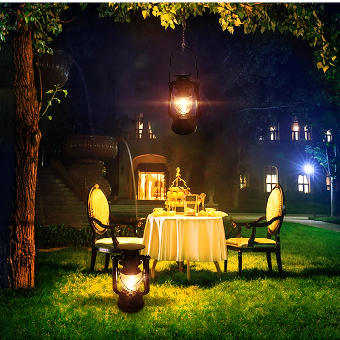 Solar Camping Lights Rechargeable Tungsten Bulb Portable Lantern With Hook Lighting Control Outdoor Waterproof Tent Lamp