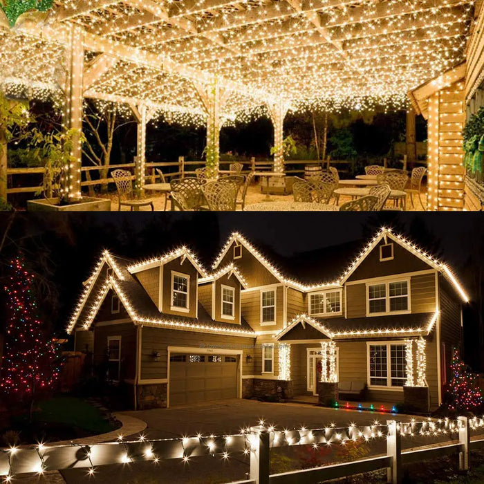 Outdoors Solar String Light 300LED 8 Modes Solar Lamp Waterproof for Gardens Wedding Party Valentines Christmas Tree Homes