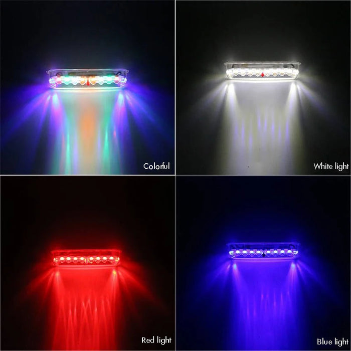 Solar LED Car Burglar Alarm Emergency Safety Warning Light Vibration Light Sensor Motorcycle Anti-collision Flashing Light
