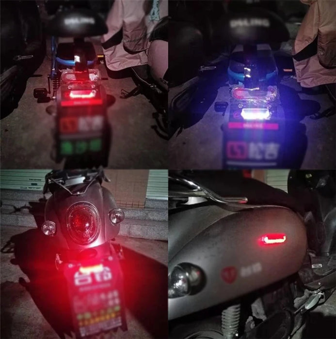 Solar LED Car Burglar Alarm Emergency Safety Warning Light Vibration Light Sensor Motorcycle Anti-collision Flashing Light