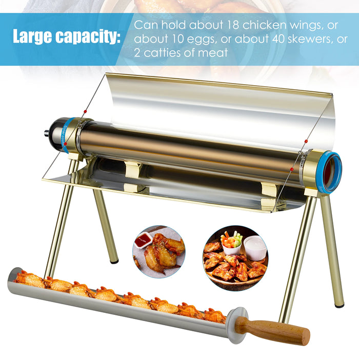Portable Solar Camping Grill Camping Cooking Utensils And Survival Equipment Multi-functional Solar Oven Outdoor Barbecue Tools