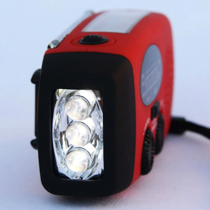 Outdoor Camping Emergency Radio Solar Hand Crank Dynamo Radio FM/AM/NOAA 2000Mah Phone Charger Power Bank Flashlight SOS