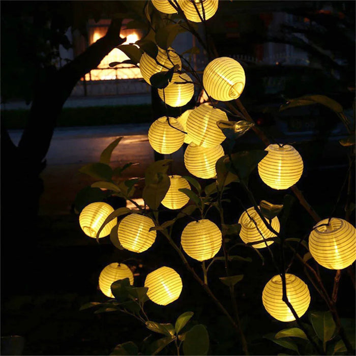 10/20/30 LED Solar Lantern String Light Outdoor Waterproof Christmas Garland Fairy Lights Patio Garden Party Wedding Decoration
