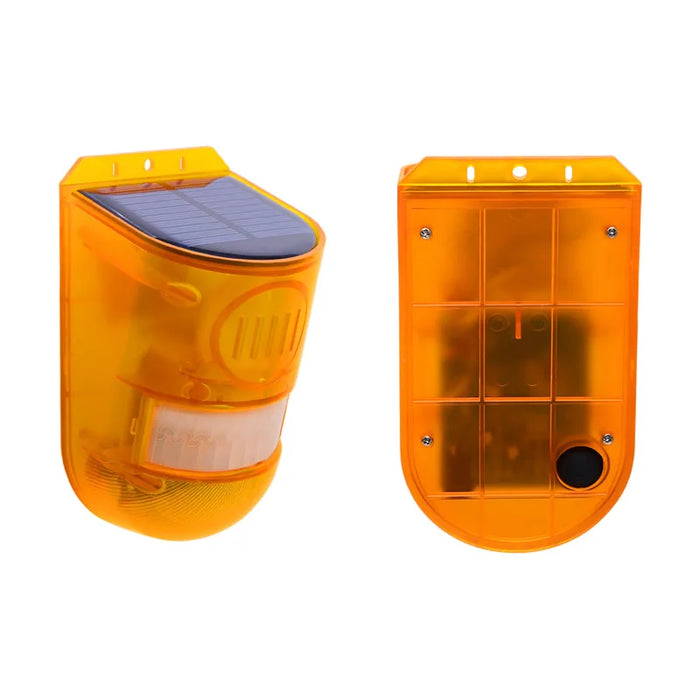 New Solar Infrared Motion Sensor Alarm With 110db Siren Strobe Light For Home Garden Carage Shed Carvan Security Alarm System