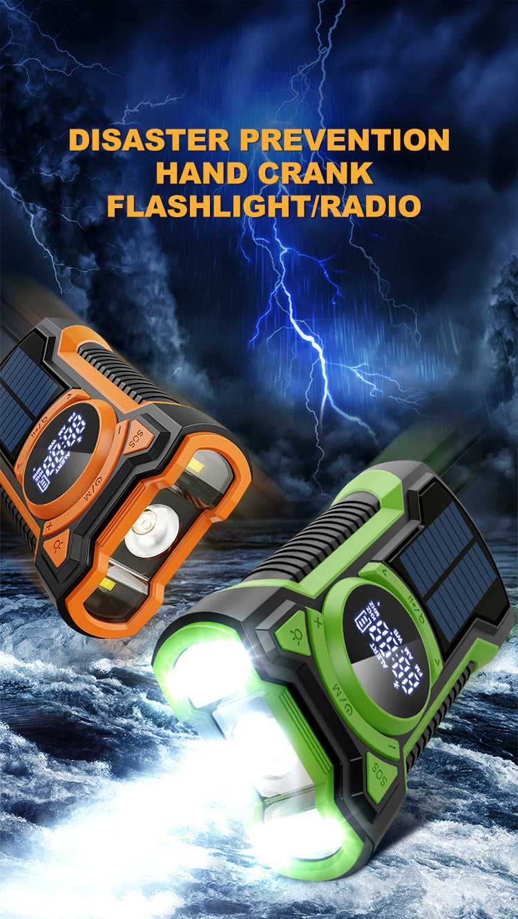 5000mAh Emergency Radio Hand Crank Solar, IP65 Waterproof Dustproof Bluetooth 5.3 Portable AM/FM/NOAA Weather Alert Radio