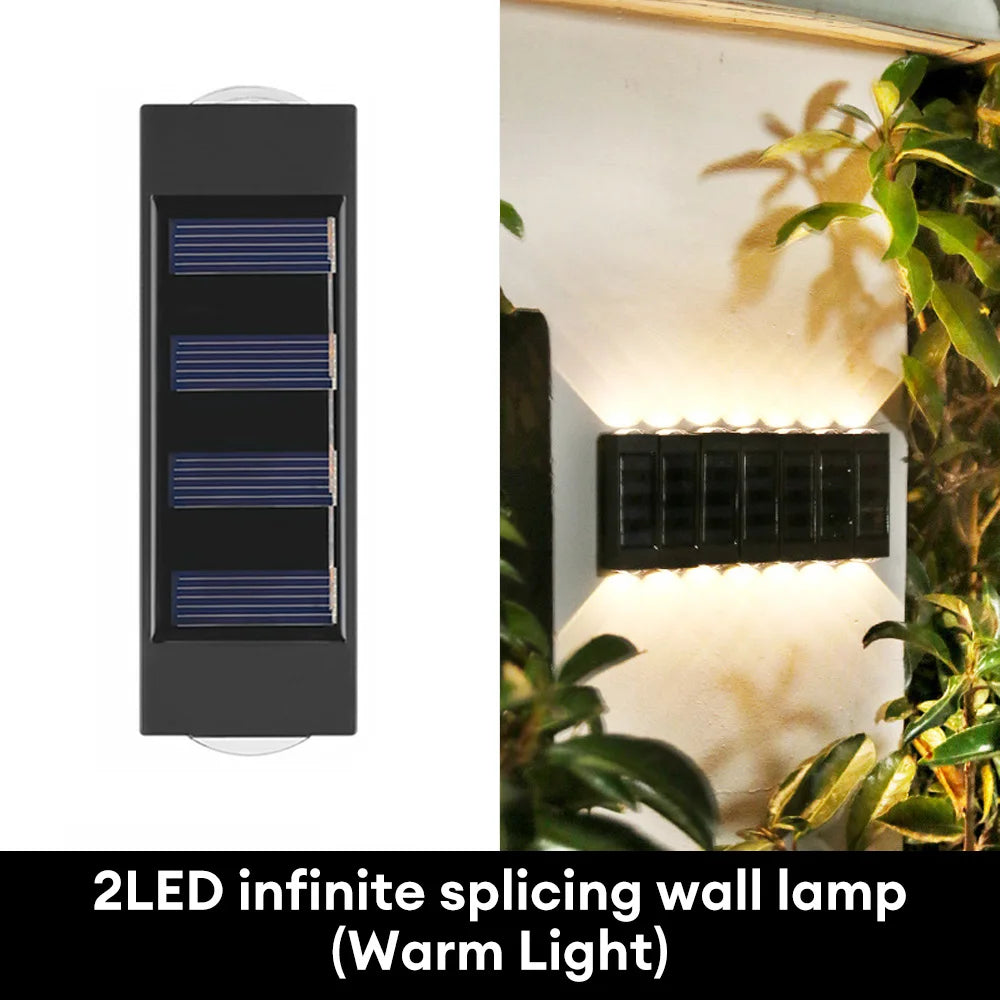 Solar Wall Light Outdoor Waterproof Solar Led Lights Up and Down Luminous Lamp for Garden Yard Street Landscape Balcony Decor