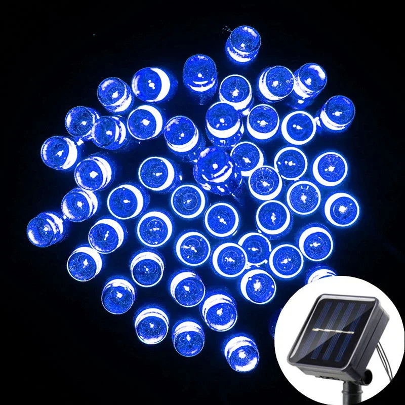 Solar String Light Fairy Garden Waterproof Outdoor Garland for Party Holiday Party Home Decoration Garland Wedding